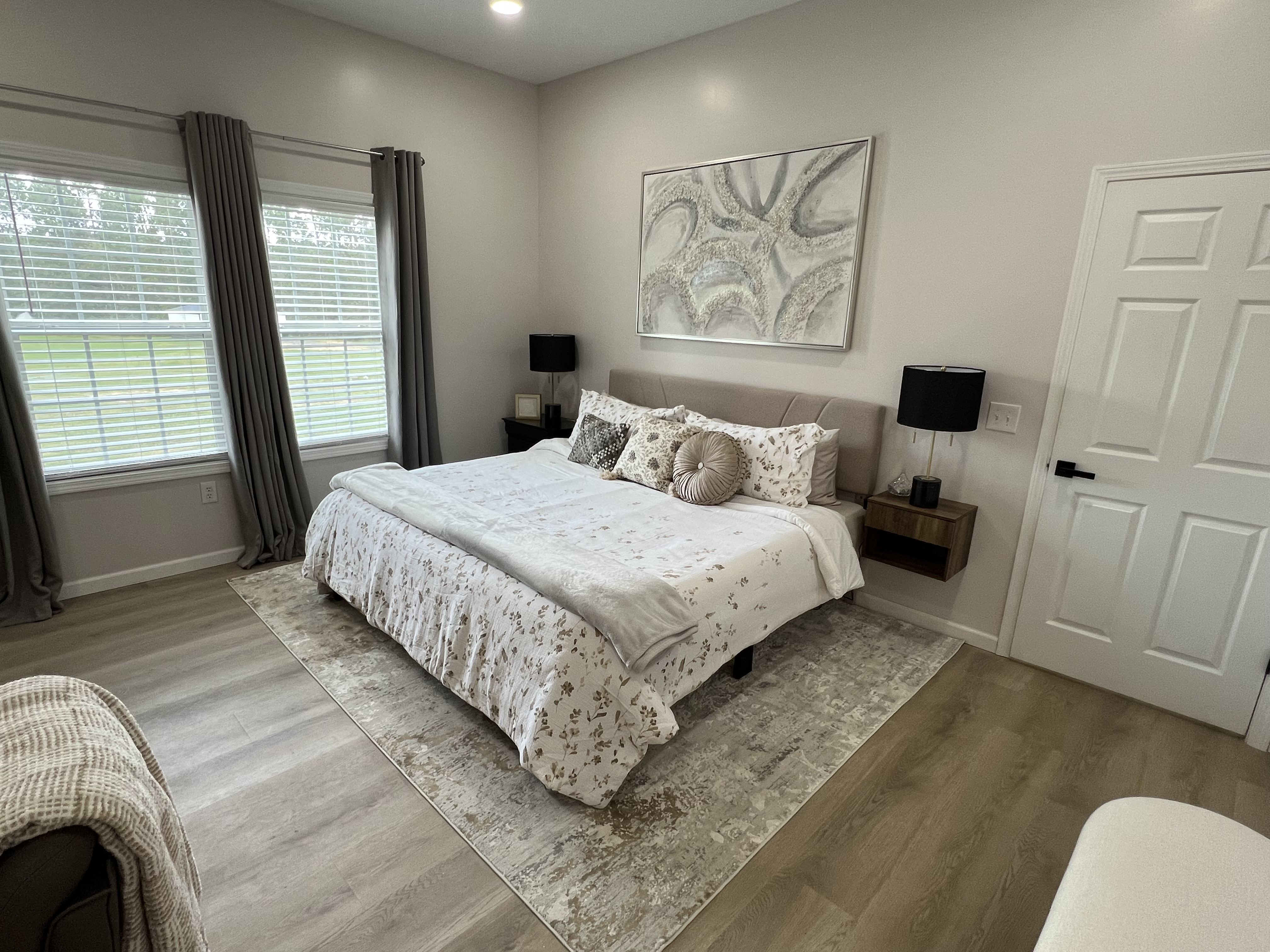 King Bedroom — Natural Light, Garden View